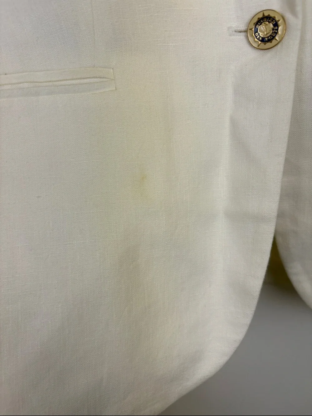 J. Crew Campbell Blazer White Linen Nautical Jacket Women's size 2